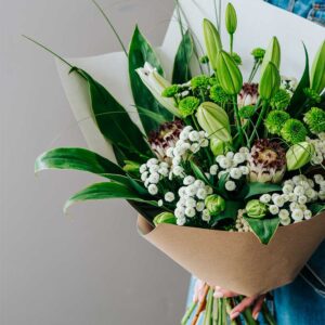 Classic White & Green Bouquet
