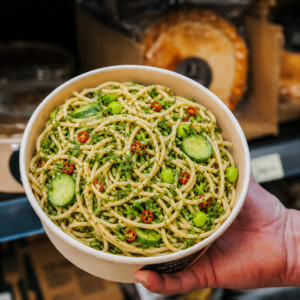 Alternative view of Garlic chilli udon noodle salad